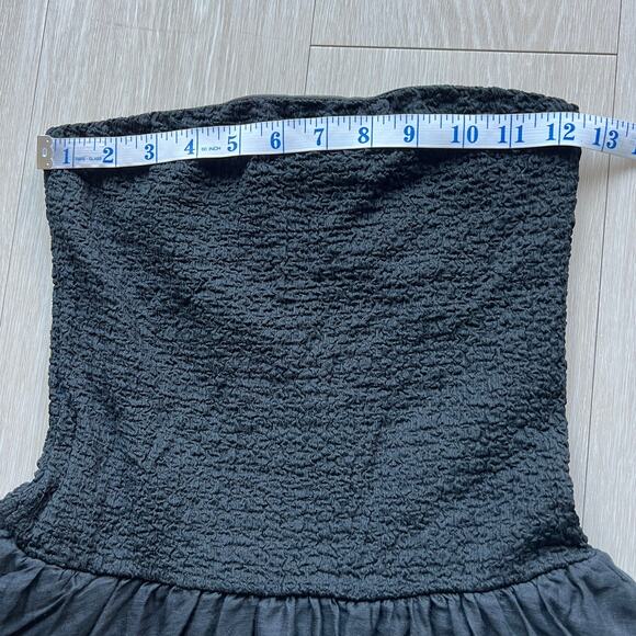 J Crew Strapless Mixy Dress Size XS Black CL174 - Picture 5 of 11